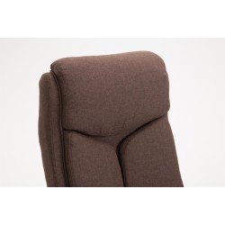 Silla de oficina Vaud en tela marrón