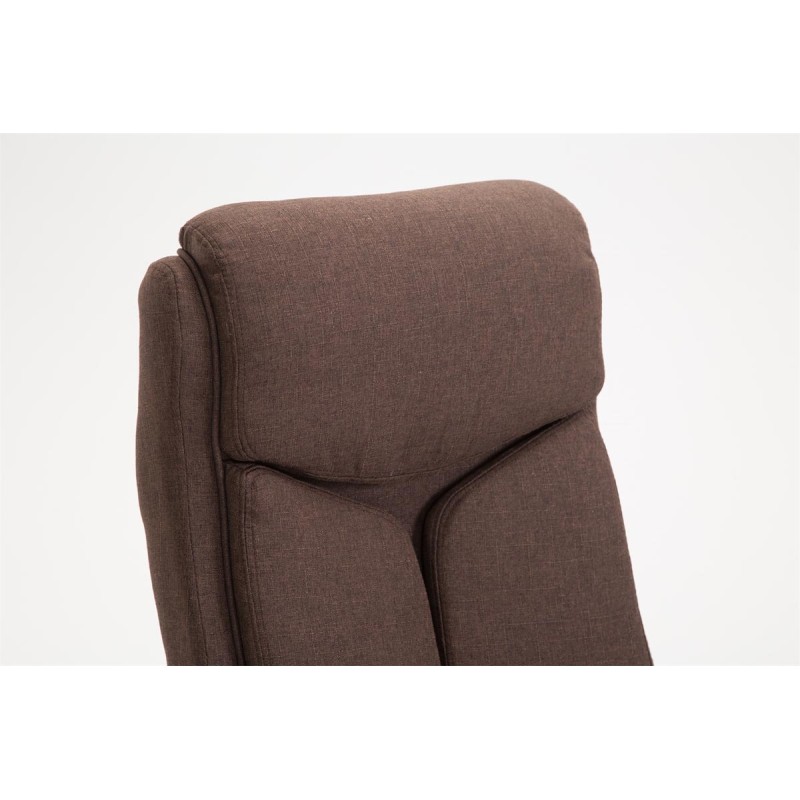 Silla de oficina Vaud en tela marrón