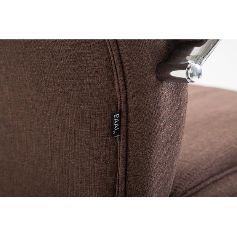Silla de oficina Vaud en tela marrón