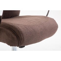 Silla de oficina Vaud en tela marrón