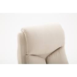 Silla de oficina Vaud en tela color crema