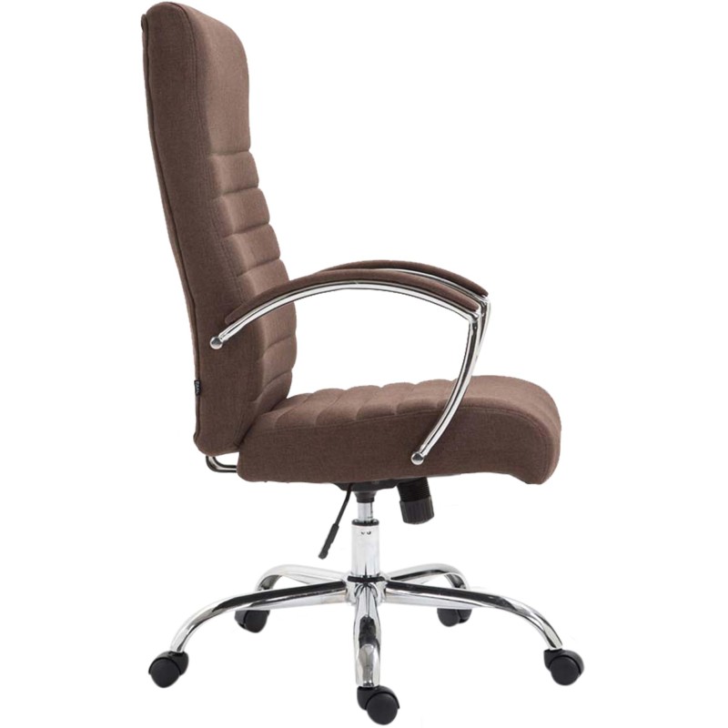 Silla de oficina Valais en tela marrón