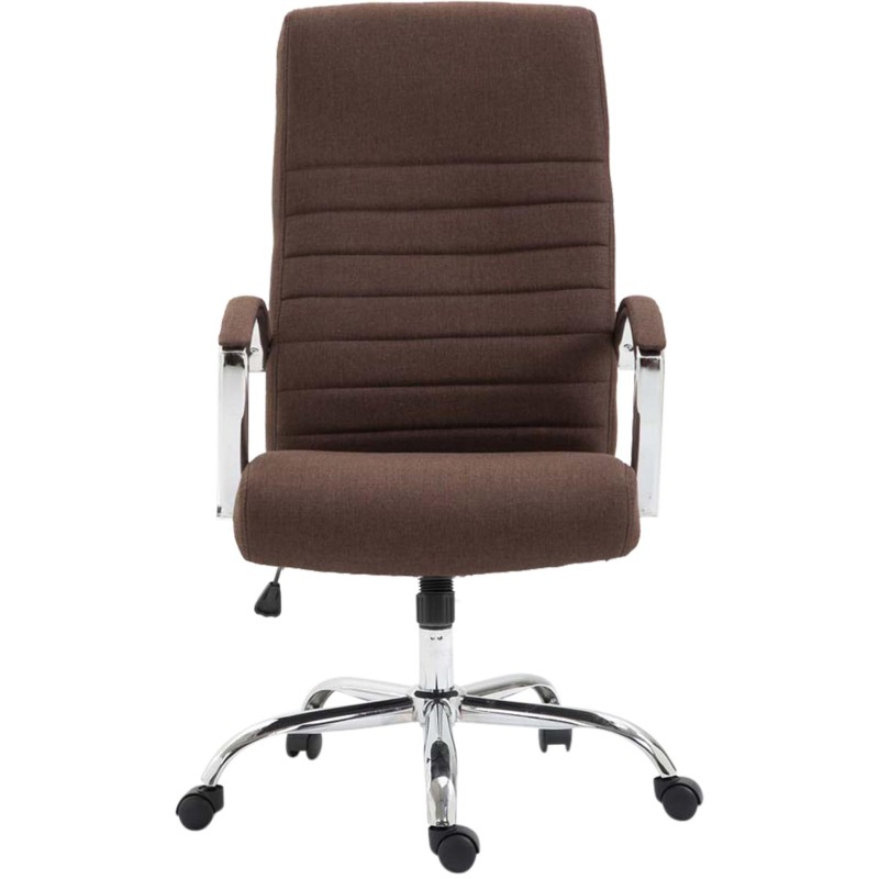 Silla de oficina Valais en tela marrón