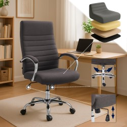 Silla de oficina Valais en tela gris oscuro Silla de oficina Valais en tela gris oscuro