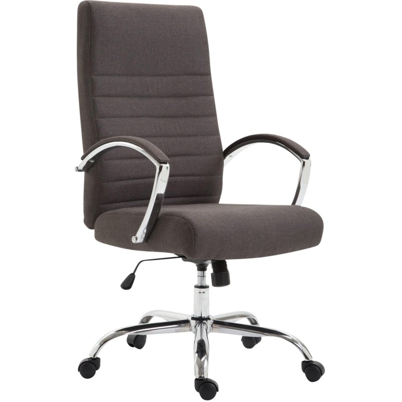 Silla de oficina Valais en tela gris oscuro
