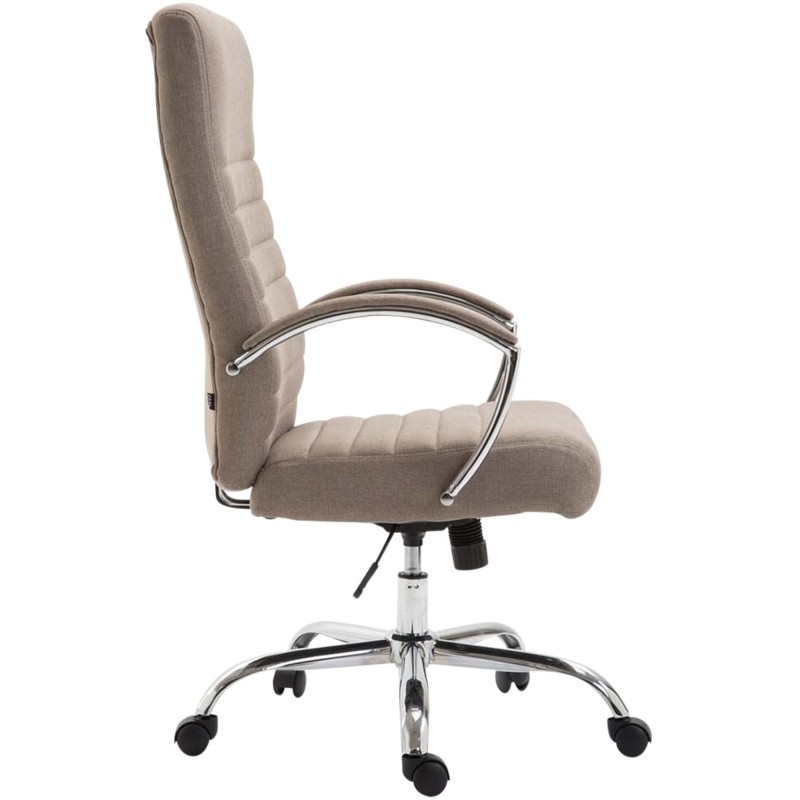 Silla de oficina Valais en tejido color topo