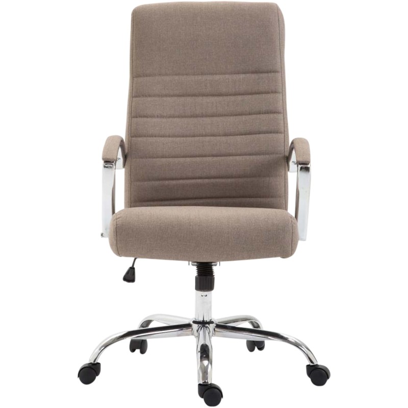 Silla de oficina Valais en tejido color topo