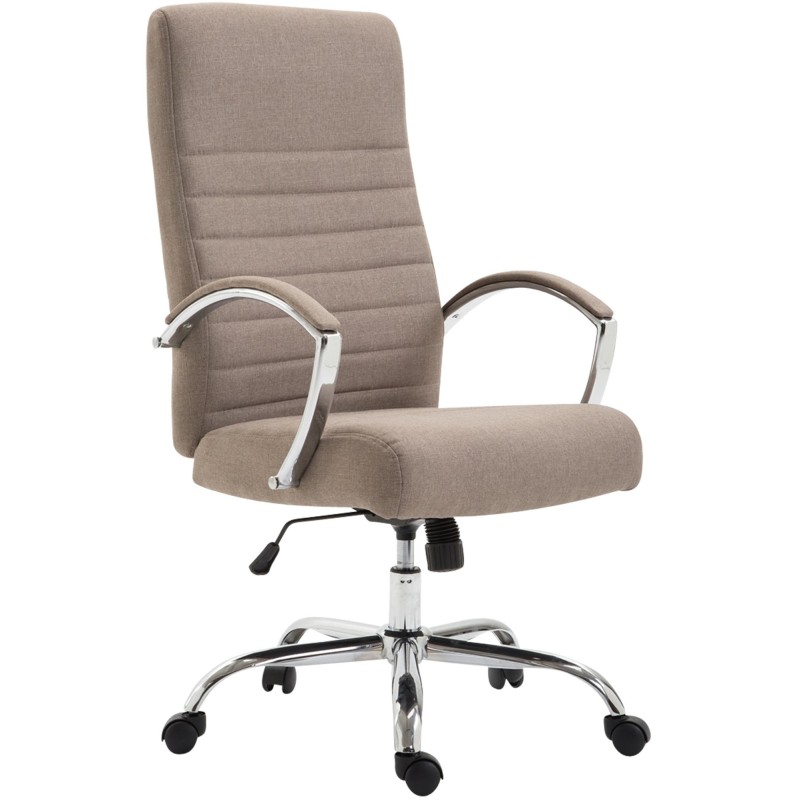 Silla de oficina Valais en tejido color topo