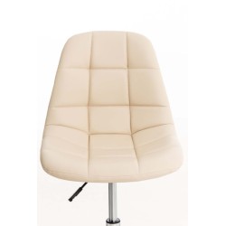 Silla de oficina Emil en piel sintética color crema