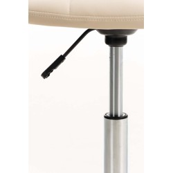 Silla de oficina Emil en piel sintética color crema