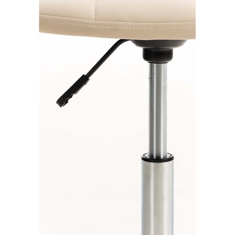 Silla de oficina Emil en piel sintética color crema