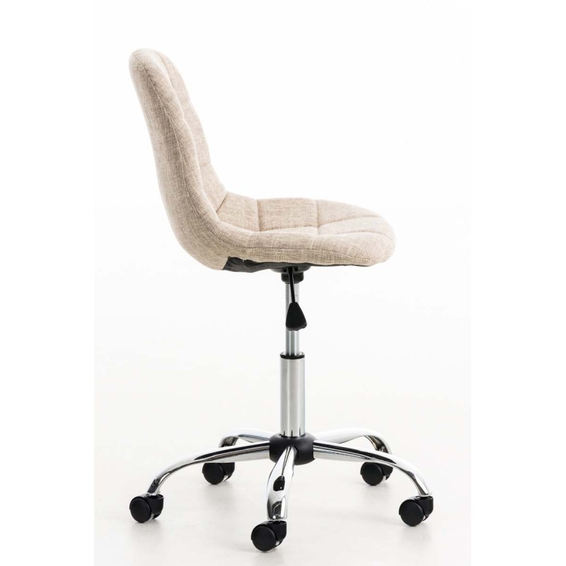 Silla de oficina Emil en tela color crema