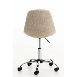 Silla de oficina Emil en tela color crema