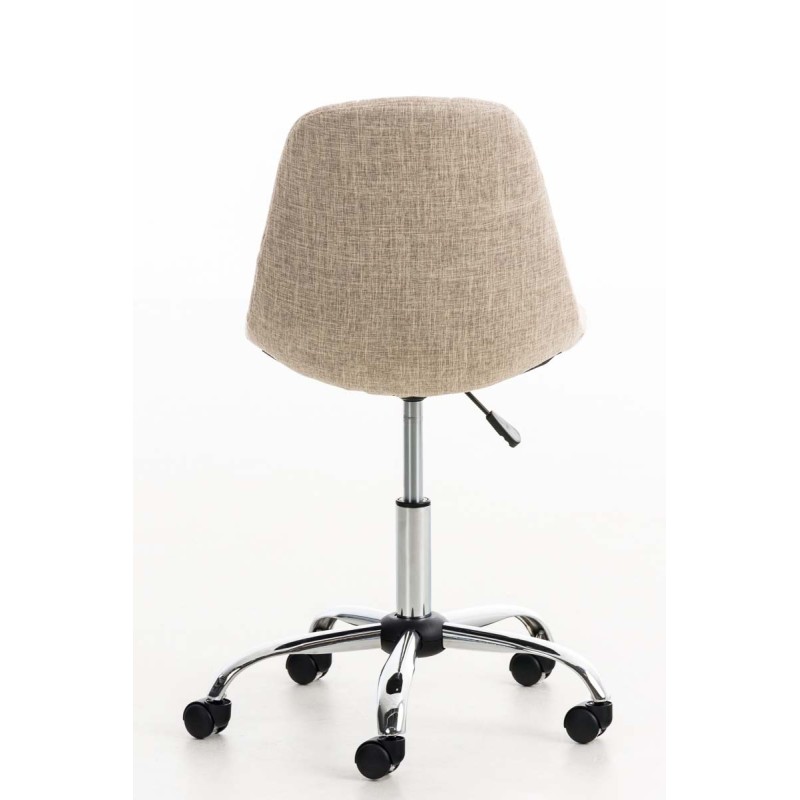 Silla de oficina Emil en tela color crema