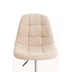 Silla de oficina Emil en tela color crema