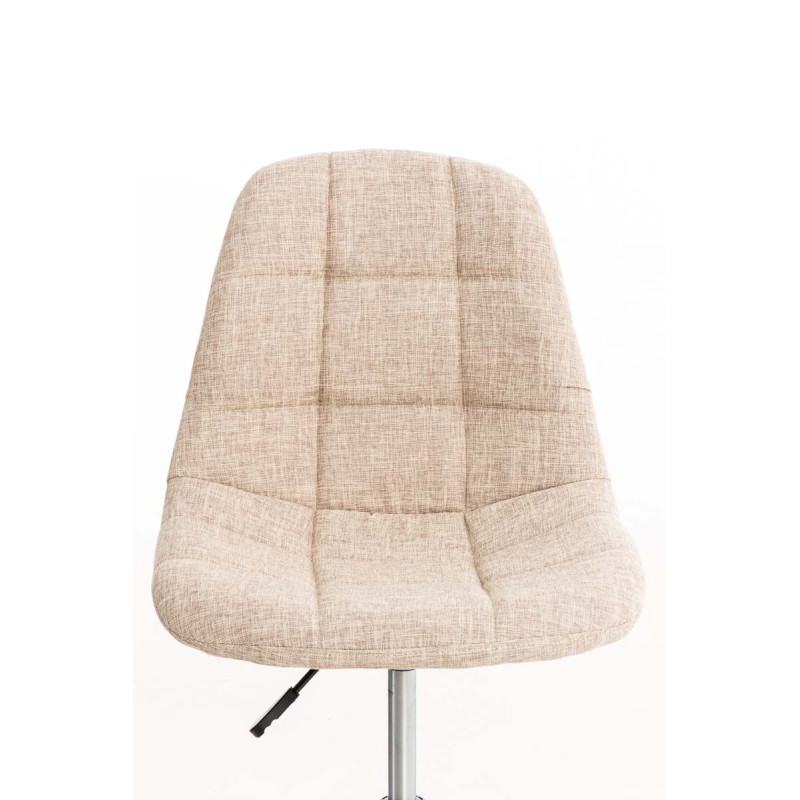 Silla de oficina Emil en tela color crema