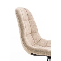 Silla de oficina Emil en tela color crema