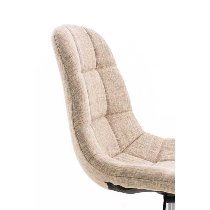 Silla de oficina Emil en tela color crema
