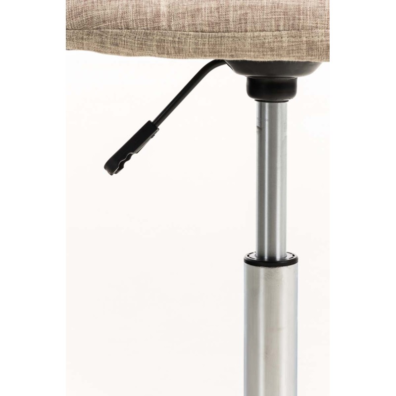 Silla de oficina Emil en tela color crema