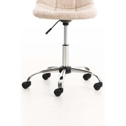 Silla de oficina Emil en tela color crema