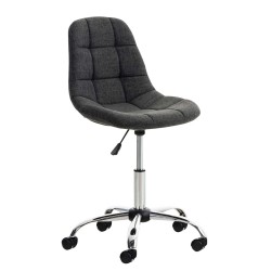 Silla de oficina Emil en tela gris oscuro
