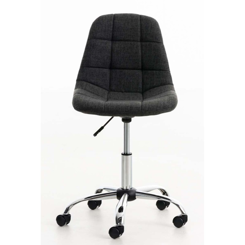 Silla de oficina Emil en tela gris oscuro