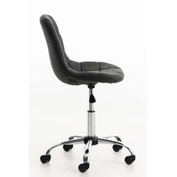 Silla de oficina Emil en tela gris oscuro