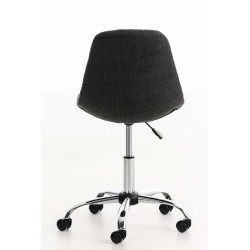 Silla de oficina Emil en tela gris oscuro
