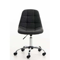 Silla de oficina Emil en tela gris oscuro