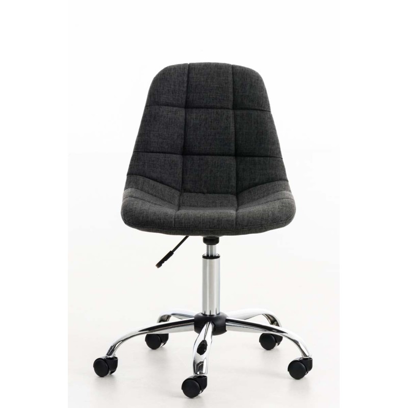 Silla de oficina Emil en tela gris oscuro