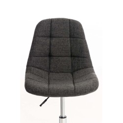 Silla de oficina Emil en tela gris oscuro