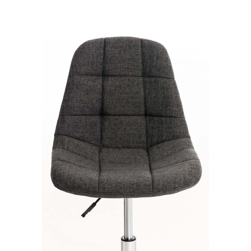 Silla de oficina Emil en tela gris oscuro