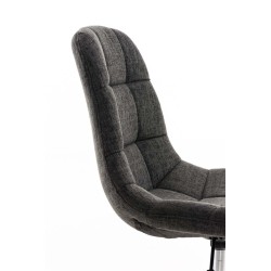 Silla de oficina Emil en tela gris oscuro