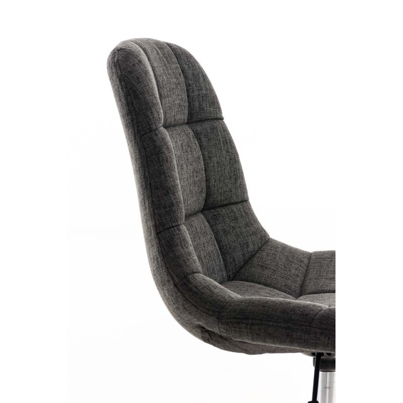 Silla de oficina Emil en tela gris oscuro