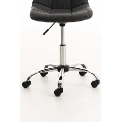 Silla de oficina Emil en tela gris oscuro