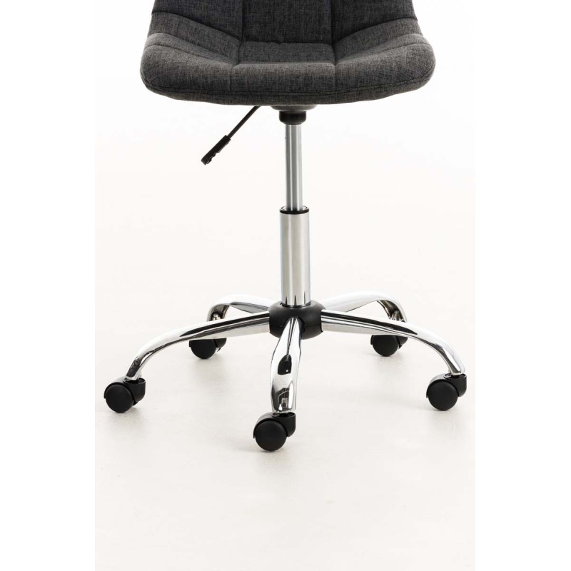 Silla de oficina Emil en tela gris oscuro