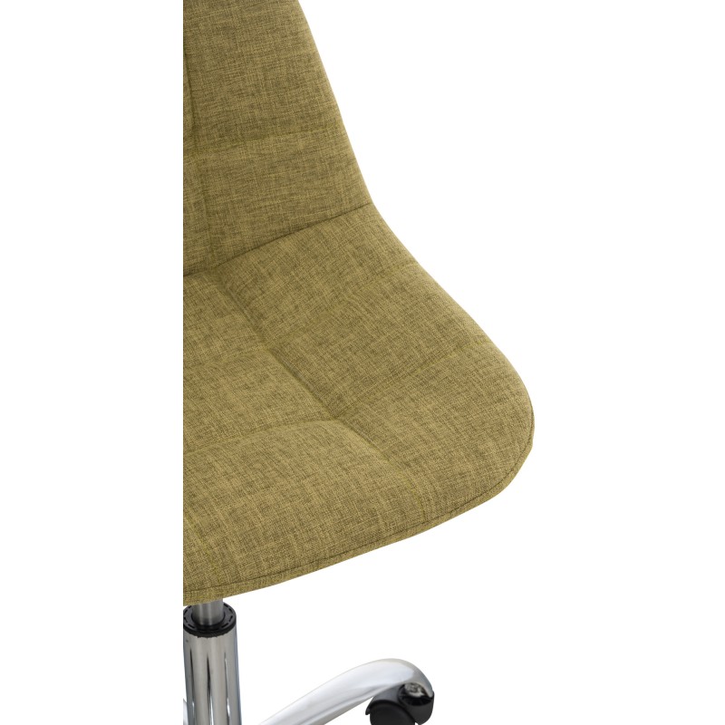 Silla de oficina Emil en tela verde