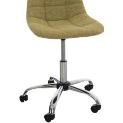 Silla de oficina Emil en tela verde