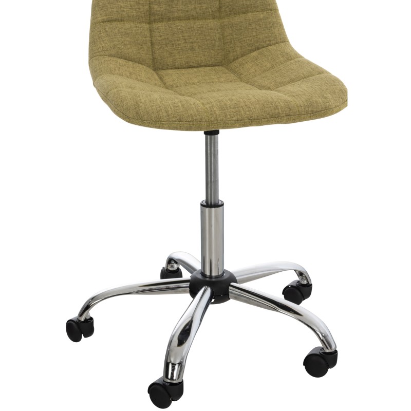 Silla de oficina Emil en tela verde