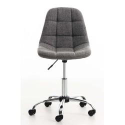 Silla de oficina Emil en tela gris claro