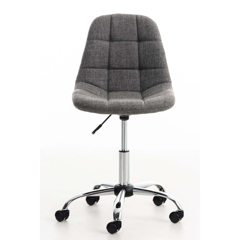 Silla de oficina Emil en tela gris claro