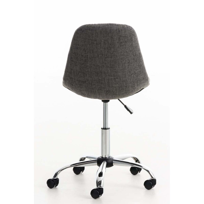 Silla de oficina Emil en tela gris claro
