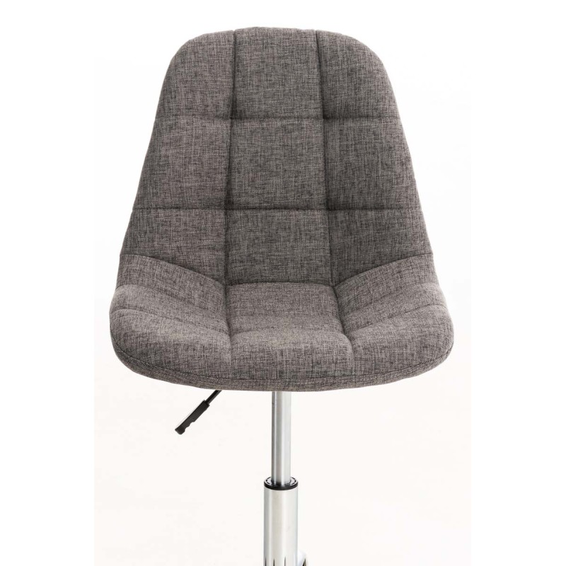 Silla de oficina Emil en tela gris claro