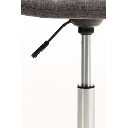 Silla de oficina Emil en tela gris claro