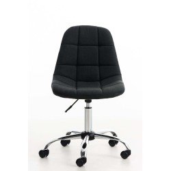 Silla de oficina Emil en tela negra
