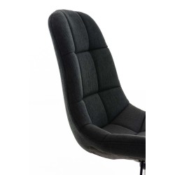 Silla de oficina Emil en tela negra
