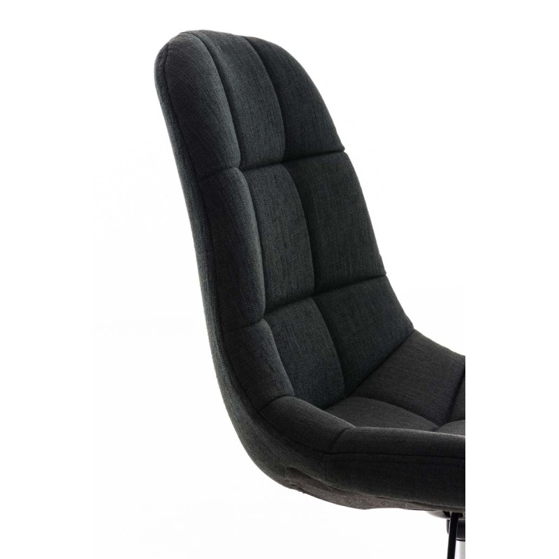 Silla de oficina Emil en tela negra