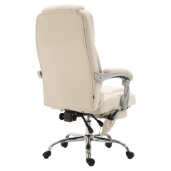 Silla de oficina de tela Pacific con función de masaje color crema