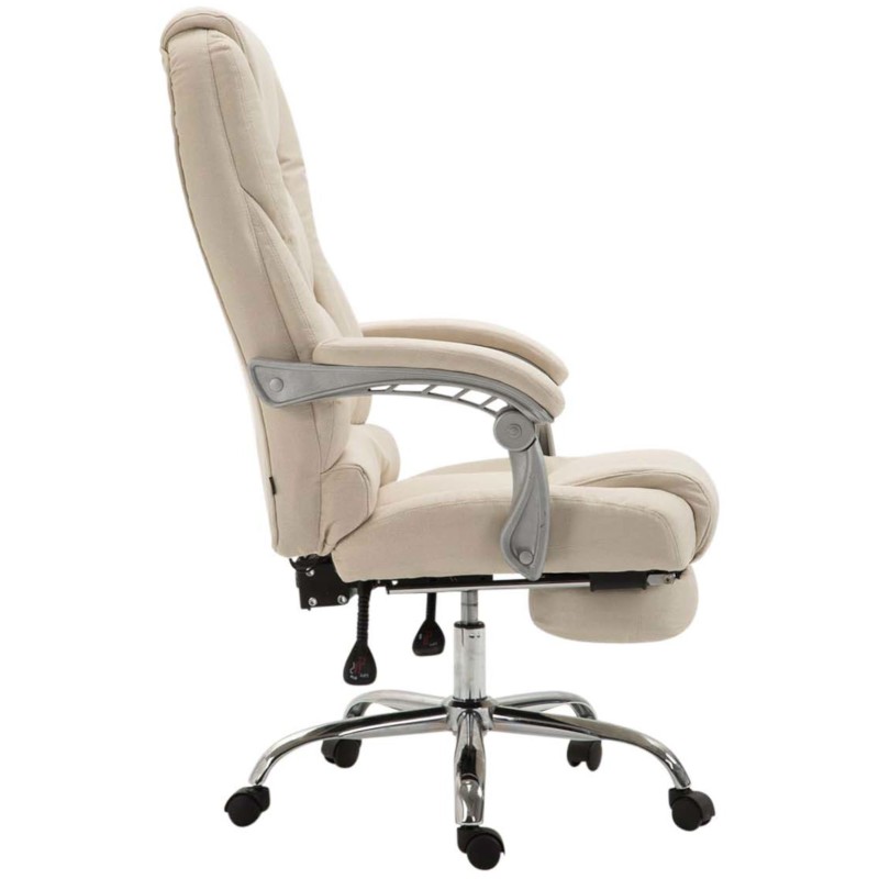 Silla de oficina Pacific en tela color crema