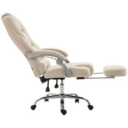Silla de oficina Pacific en tela color crema